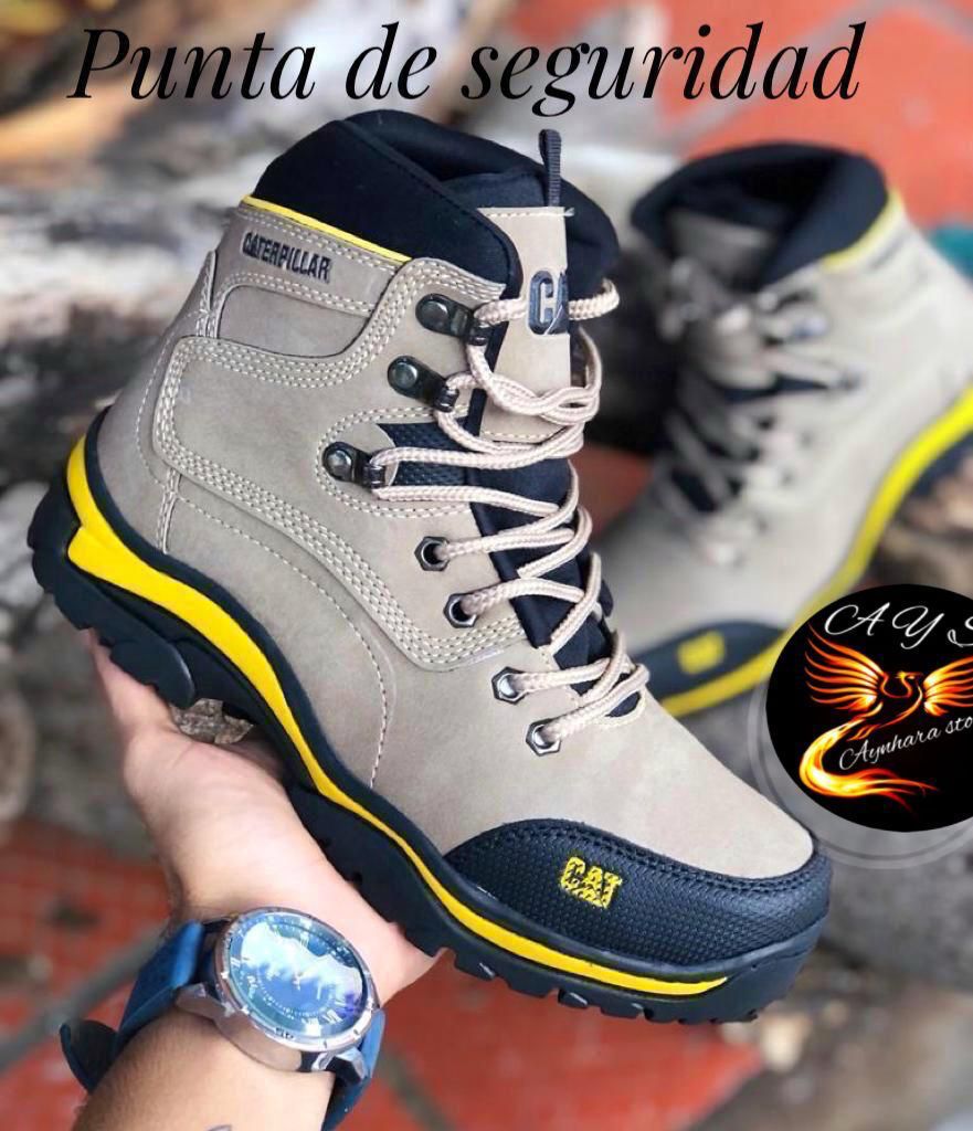 BOTAS EN CUERO CON PUNTERA DE SEGURIDAD para dama y caballero UNISEX REF 005