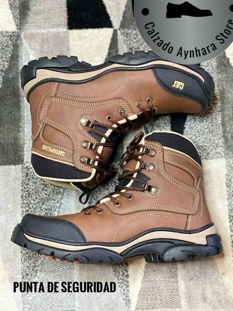 BOTAS EN CUERO CON PUNTERA DE SEGURIDAD para dama y caballero UNISEX REF 005