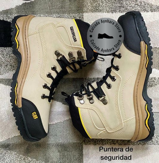 BOTAS EN CUERO CON PUNTERA DE  SEGURIDAD para dama y caballero UNISEX REF 005